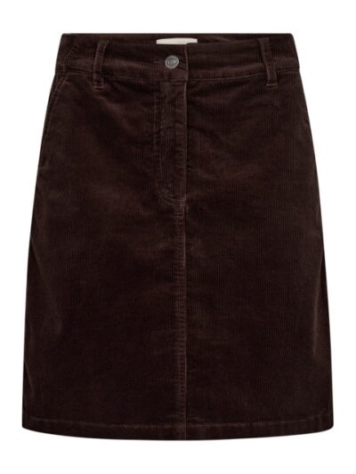 brun nederdel i fløjl Freequent FQCORDY-SKIRT Coffee Bean