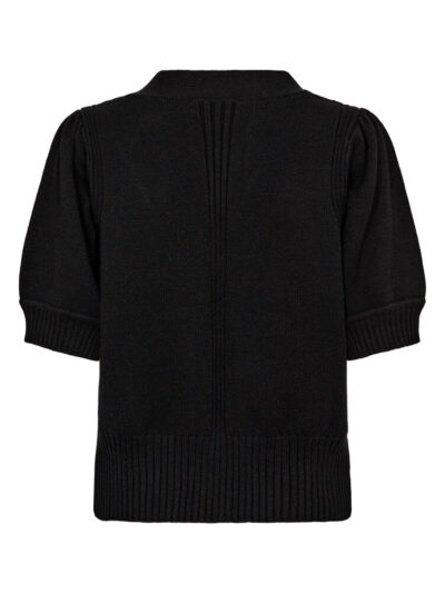 ryggen af kortærmet sort cardigan. Freequent FQALPI-CARDIGAN Black