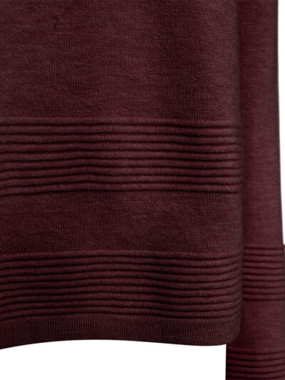 diskrete striber på langærmet bordeaux rød strik. Freequent FQFLOW-PULLOVER Port Royale