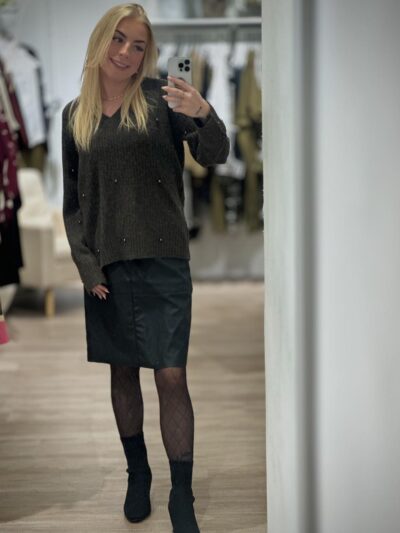 brun strik Freequent FQPEARLY-PULLOVER | Coffee Bean Melange