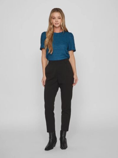 VILA VIVARONE HW SLIM PANT | black