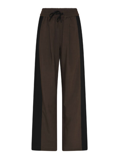 brune bukser med sort stribe i siden. Humble MendyHbs pants Brown combi