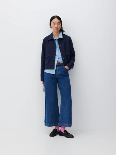 VILA VILOTTA HW CULOTTE JEANS | Medium Blue Denim