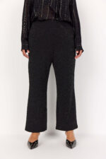 model med glitrende sorte bukser Wasabi WA-SANJA 5 Bukser Black Combi