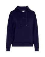 blå hættetrøje MOSS Copenhagen MSCHIma Q Icon Logo Hood Sweatshirt