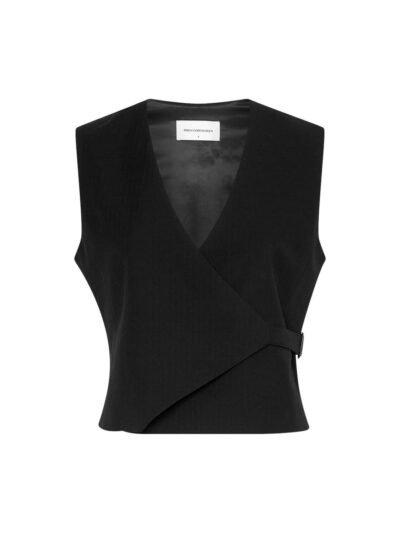 sort vest med slp om effekt MOSS Copenhagen MSCHMachella Waistcoat black