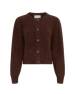 kort mørkebrun cardigan MOSS Copenhagen MSCHMiabelle Hope Cardigan