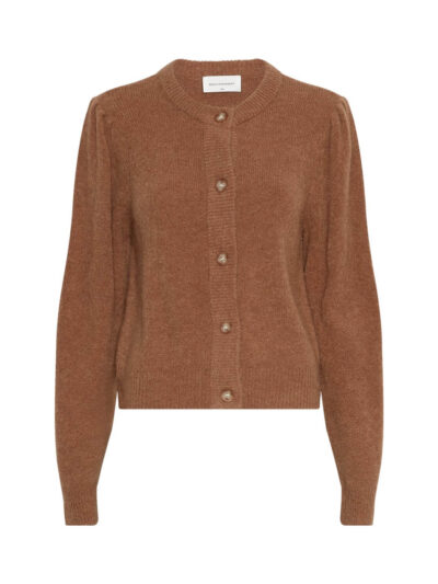 kort brun cardigan MOSS Copenhagen MSCHMiabelle Hope Cardigan | Toasted Coconut