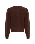 ryggen af kort mørkebrun cardigan MOSS Copenhagen MSCHMiabelle Hope Cardigan