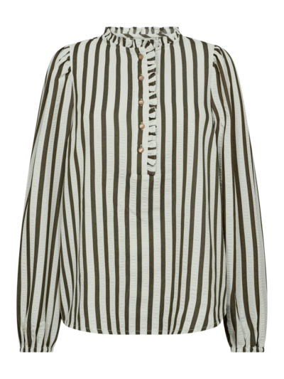 Freequent FQNOTO-BLOUSE | Star Off-white w Winter Moss