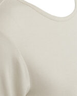 rund hals på creme hvid bluse med lange ærmer Freequent FQLIANA-TEE Moonbeam