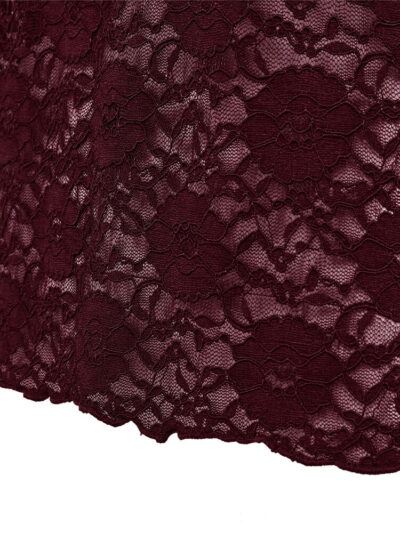 blomster på rød blondebluse let gennemsigtig. Freequent FQLENNON-BLOUSE Port Royale