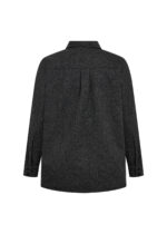 læg på ryggen af mørkegrå skjorte med diskrete striber. Wasabi WA-NOIDA 4 Skjorte Dark Earth Melange Comb