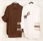 mind by lene oversize skjorte med skrift