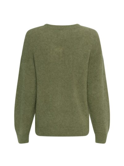ryggen af grøn strik MOSS Copenhagen MSCHFestina Hope Pullover