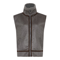 vest i immiteeret ruskind Humble MILEYHBS Vest Light brown combi