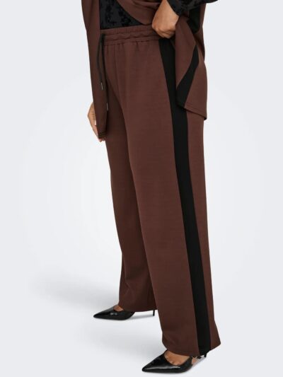 ONLY Carmakoma CARLEAH PULL UP PANTS TLR | Shaved Chocolate